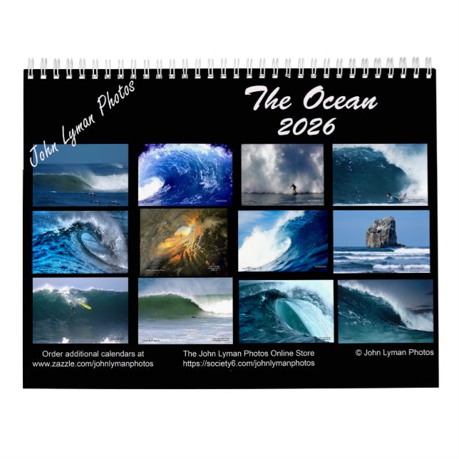 Calendário The Ocean 2026 Calendar (Verso)