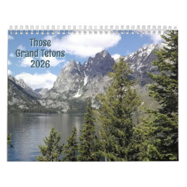 Calendário Those Grand Tetons, a 12-Month 2026 Calendar