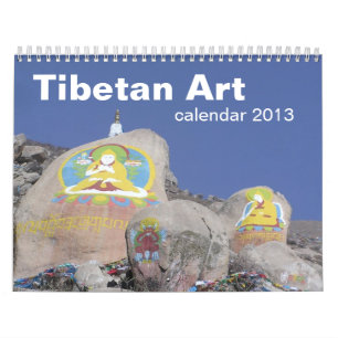 Calendário tibetano 2013 da arte
