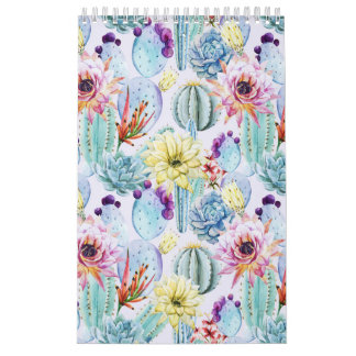 Calendário Tiny Cactus Pattern