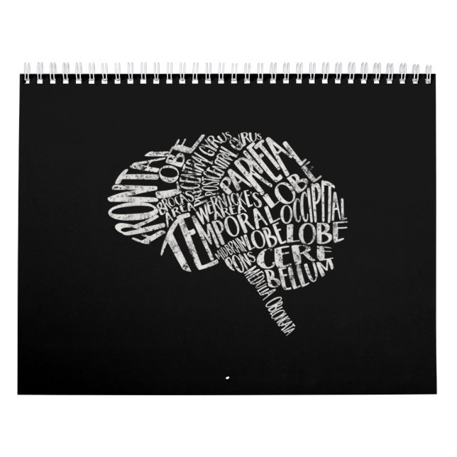 Calendário Tipografia cerebral RN Neurociência (Capa)