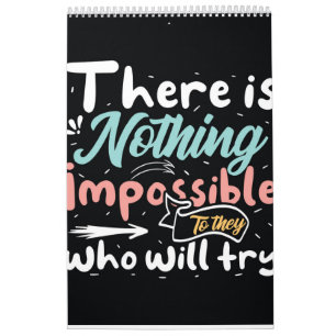 Calendário Tipografia motivacional