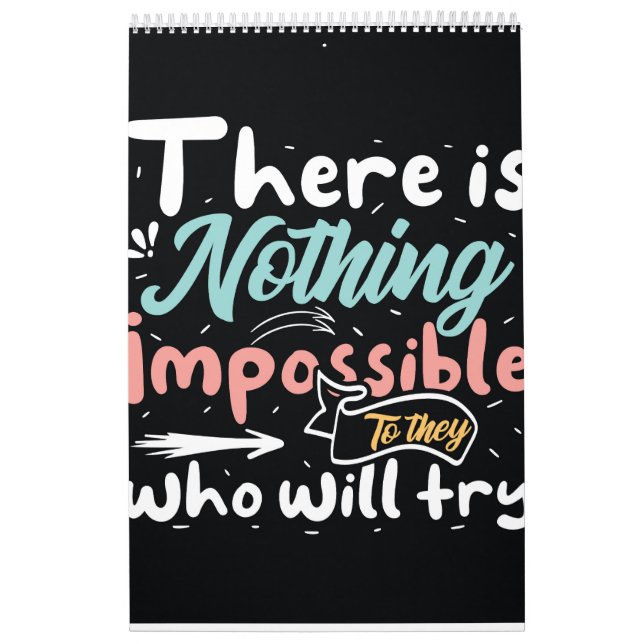 Calendário Tipografia motivacional (Capa)