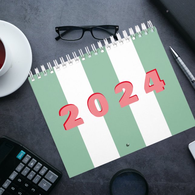 Calendário Tipografia Simples Moderna Distribuída (Criador carregado)