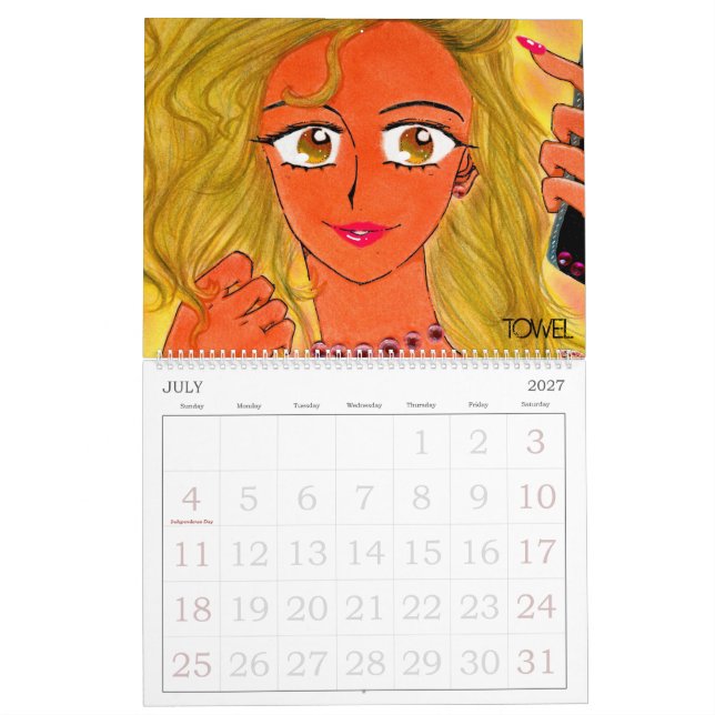 CALENDÁRIO TOALHA CÓMICA 2018 (Jul 2027)