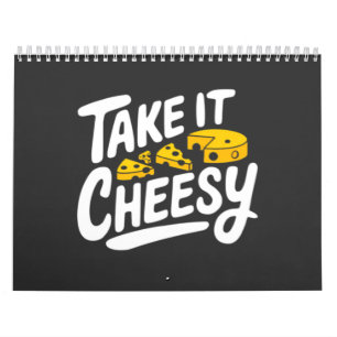Calendário Tome-o Cheesy - Impressão de queijo divertido para