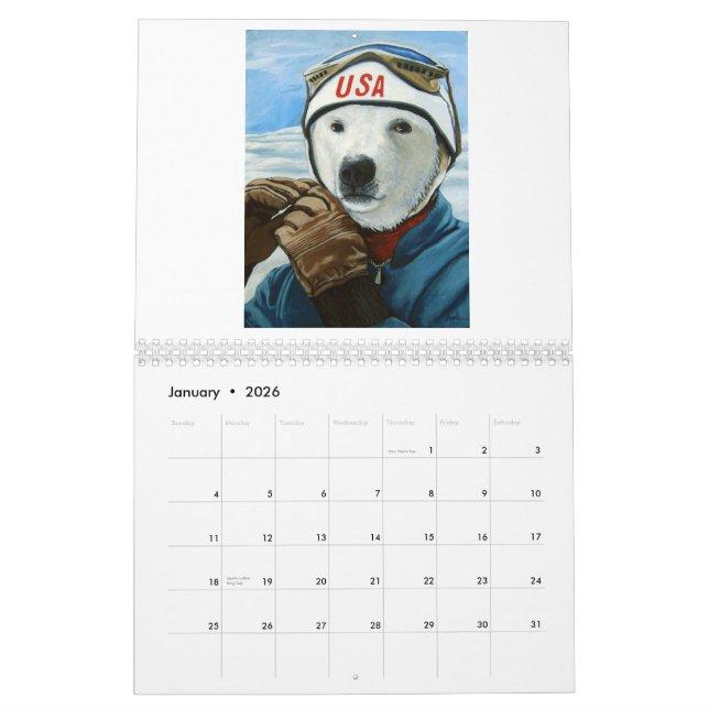 Calendário Tome o vôo no ano novo (Jan 2026)