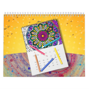 Calendário Tornar a Coragem do Mandala -