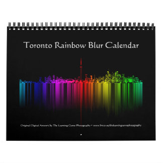 Calendário Toronto Rainbow Blur