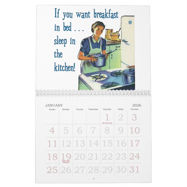 Calendário totalmente retro (Jan 2026)