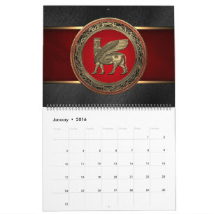 Calendário Touro Assírio - Dourado Lamaçu