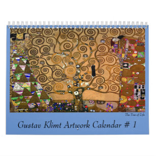 Calendário Trabalho de arte Gustav Klimt número 1