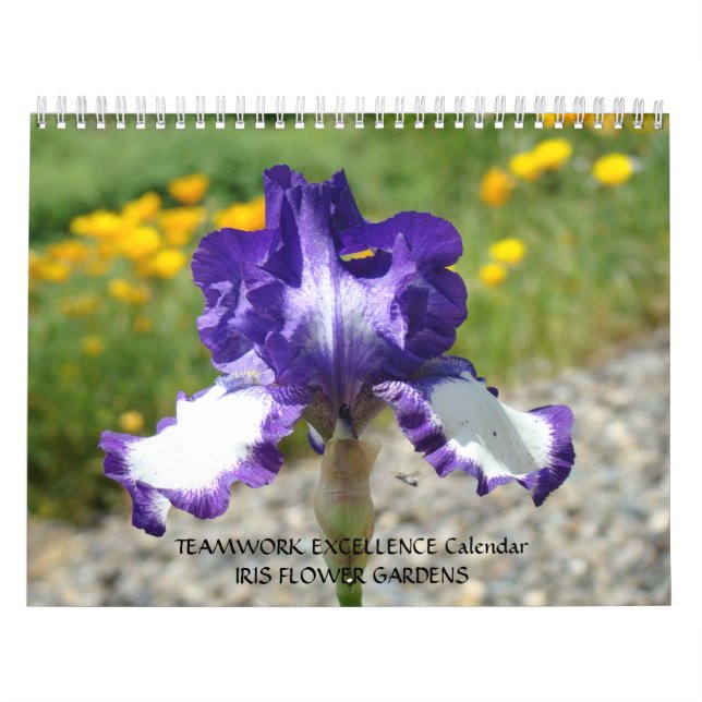 Calendário TRABALHO EM EQUIPE Iris Flowers do OFFICE GIFT (Capa)