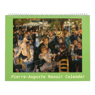 Calendário Trabalhos de arte de Pierre-Auguste Renoir