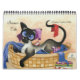 Calendário Trabalhos de arte do gato Siamese por AmyLyn (Capa)