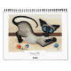 Calendário Trabalhos de arte do gato Siamese por AmyLyn (Verso)