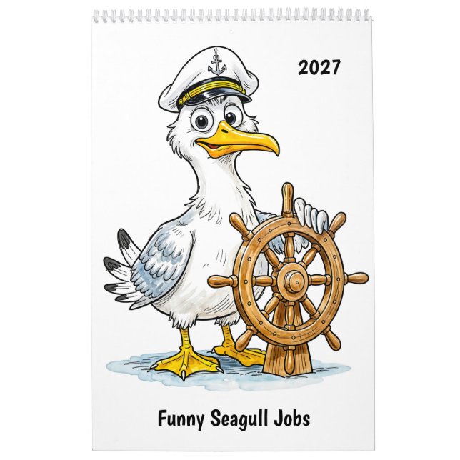 Calendário Trabalhos Engraçados de Gaivotas (Capa)