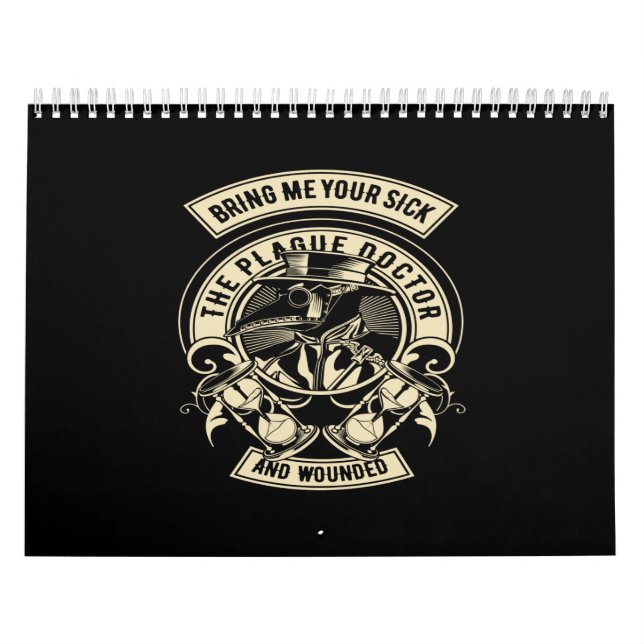 Calendário traga-me o seu médico da praga e ferido (Capa)
