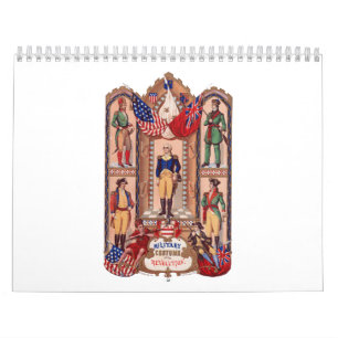 Calendário Traje militar da guerra revolucionária 1855