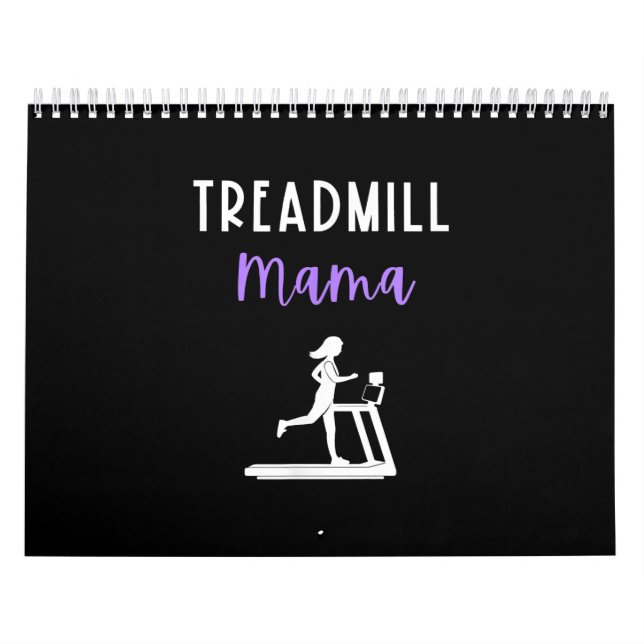 Calendário Treadmill Mamãe Runner Mãe Trabalhando No Ginásio  (Capa)