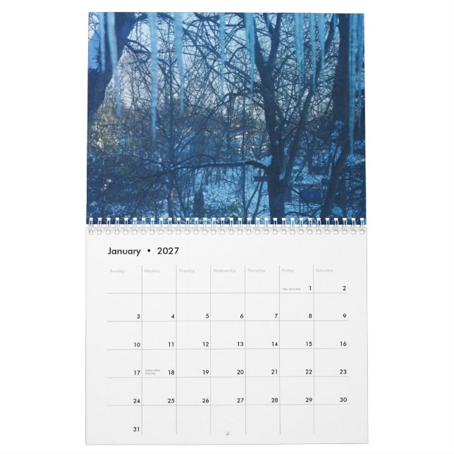 Calendário Tree-02, NATUREZA, QUER SABER (Jan 2027)
