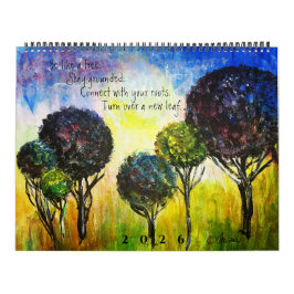 Calendário TREES - Two Page 12 Month Calendar 