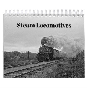 Calendário Trem de locomotiva vintage aniversário khaki Viage