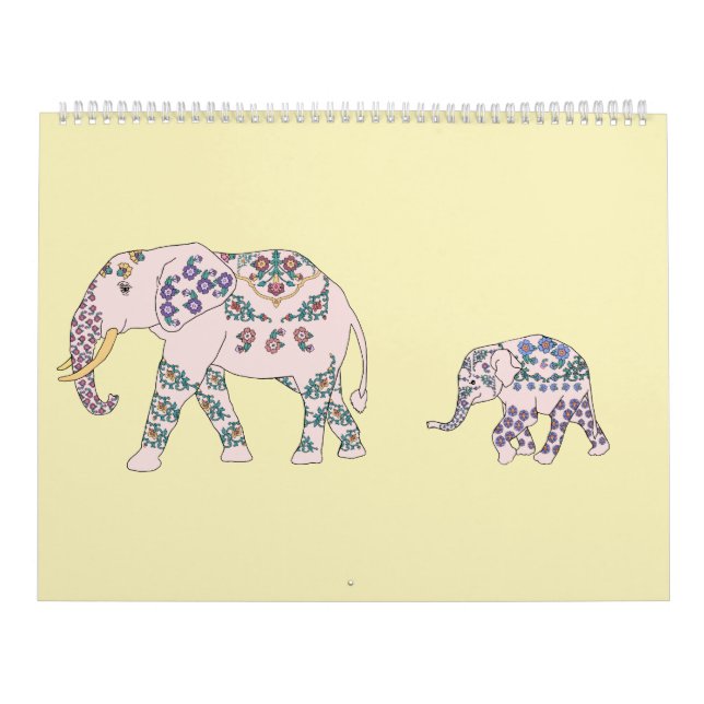 Calendário Treze elefantes e um girafa (Capa)