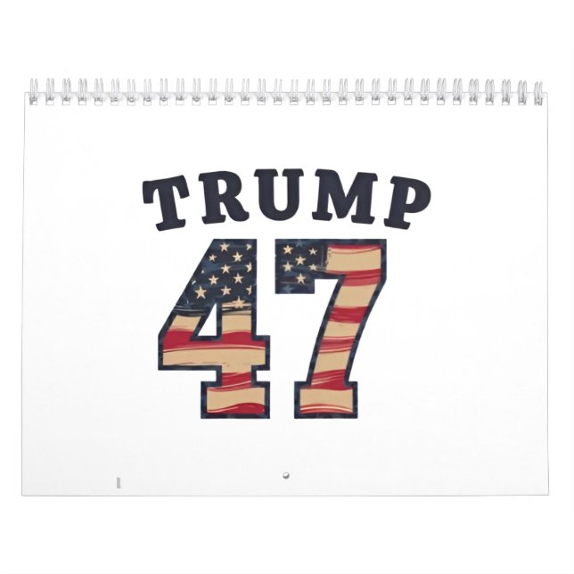 Calendário Trump 47 Orgulhoso Dia da Inauguração da Maga Amer (Capa)