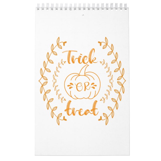 Calendário Truque ou tratamento no quadro das plantas (Capa)