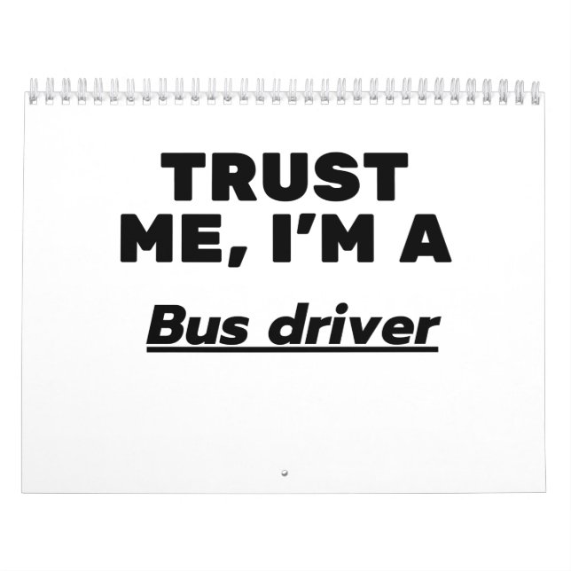 Calendário Trust Me, I'm a Bus driver (Capa)