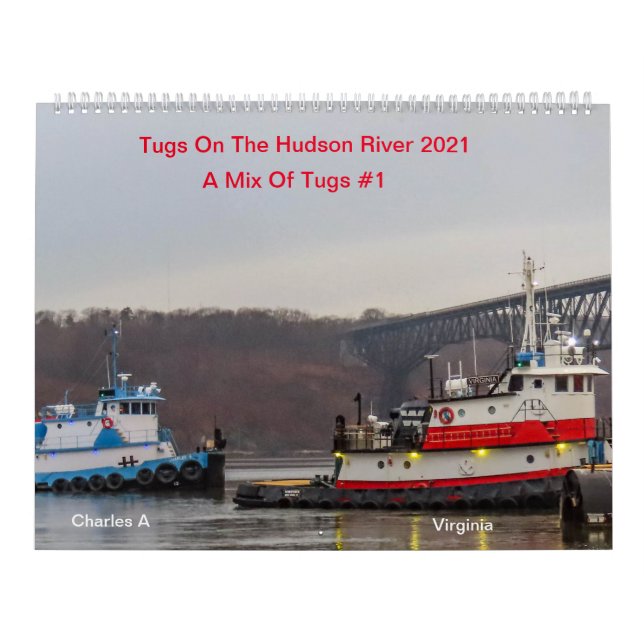 Calendário Tugs No Rio Hudson 2021 — Uma Mistura De Tugs#:1 (Capa)