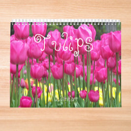 Calendário Tulipas Coloridas Fotográficas