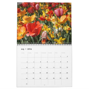 Calendário Tulipas e moinhos de vento