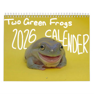 Calendário Two Green Frogs' 2026 Calendar
