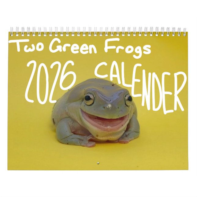 Calendário Two Green Frogs' 2026 Calendar (Capa)