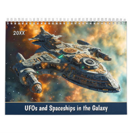 Calendário UFOs and Spaceships in the Galaxy