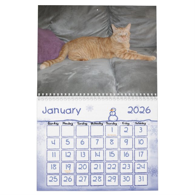 Calendário Um ano com Pokey (Jan 2026)