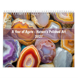 Calendário Um Ano de Ágata – A Arte Polida da Natureza