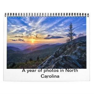 Calendário Um ano de imagens de North Carolina