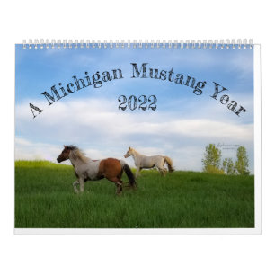 Calendário Um ano de Michigan Mustang