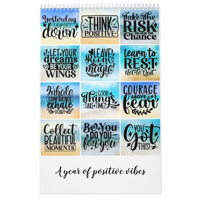 Calendário Um ano de vibrações positivas (Capa)