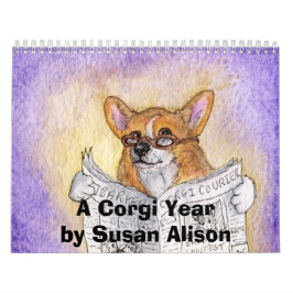 Calendário Um ano do Corgi por Susan Alison