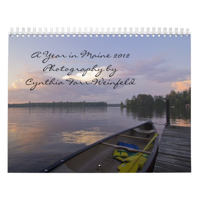 Calendário Um ano em Maine 2012 (Capa)