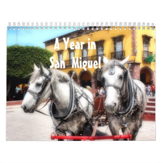 Calendário Um ano em San Miguel de Allende, México,