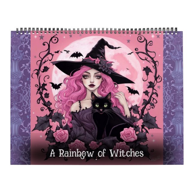 Calendário Um Arco-Íris de Bruxas por Ivy and Bat Art Calenda (Capa)