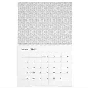 Calendário Um design de papel de parede contemporâneo mostran