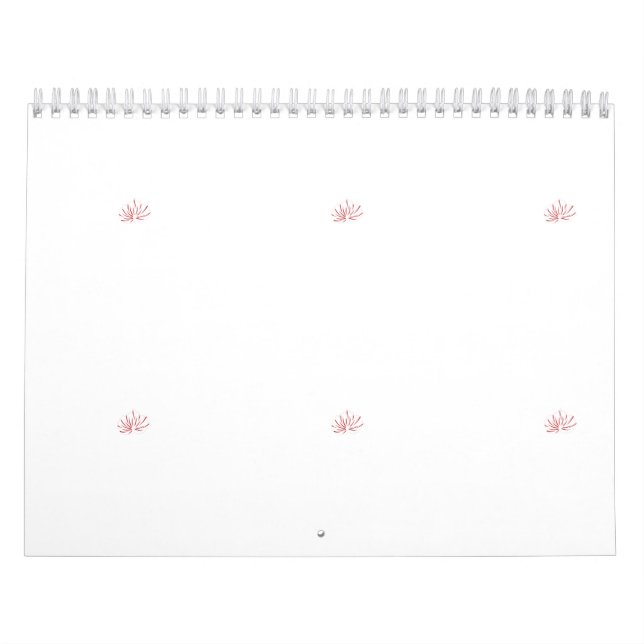 Calendário Um design floral vermelho e preto vibrante com (Capa)