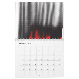 Calendário Um design gráfico vermelho com escala geométrica e