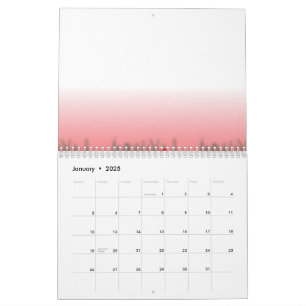 Calendário Um design gráfico vibrante apresenta um vermelho, 